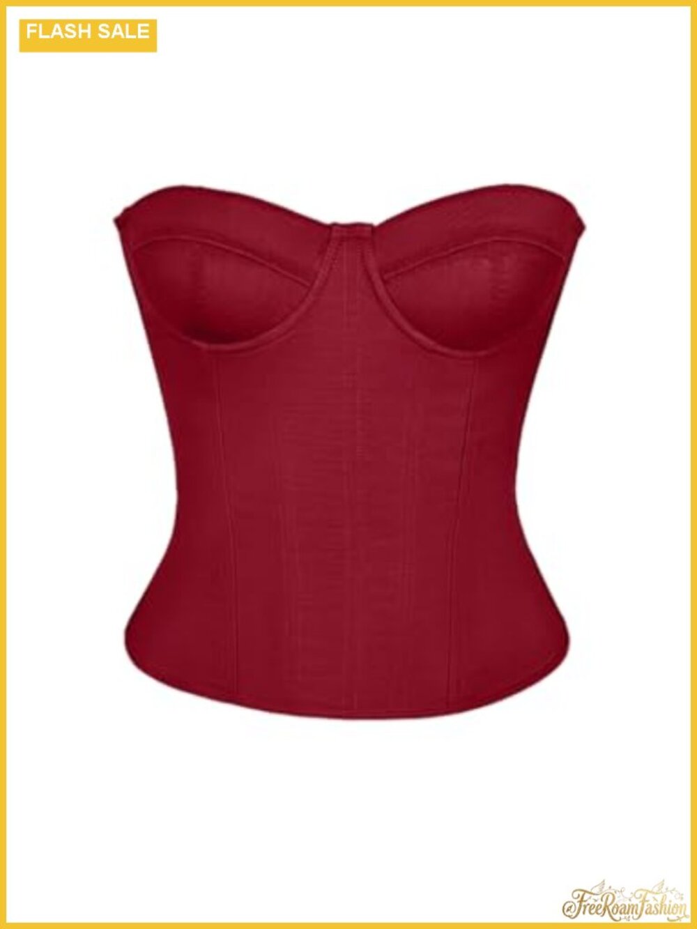 SHENHE Women's Bustier Corset Top Strapless Lace Up Boned Overbust Party Top